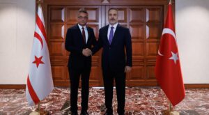Hakan Fidan, KKTC Cumhurbaşkanı Tufan Erhürman ile Ankara’da Görüştü