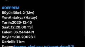 Hatay’da Deprem Paniği…