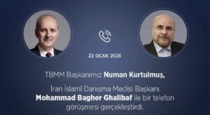 TBMM Başkanı Kurtulmuş, İranlı Mevkidaşı Ghalibaf ile Görüştü